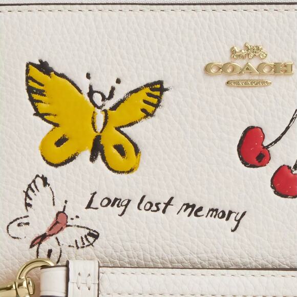 ❤️ Coach Long Zip Around Wallet With "Only You" Sketch Print - Picture 3 of 10